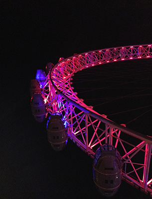 Nulty Lighting Design Studio Cityscape View Pink Wheel London Eye Waterloo