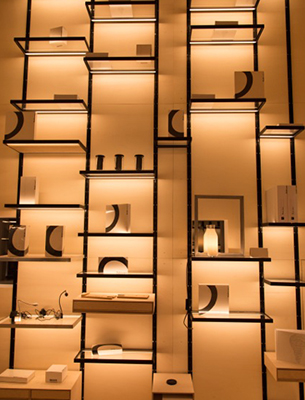 Viabizzuno Flexible Illuminated Shelves Light + Building 2014 Nulty