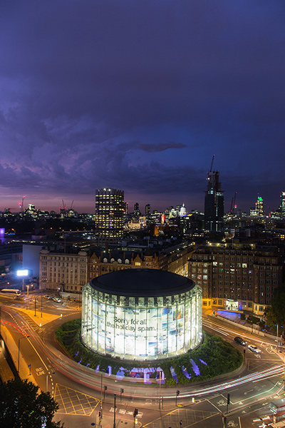 Stormy Skies London IMAX Waterloo Nulty Lighting Design Studio Cityscape View