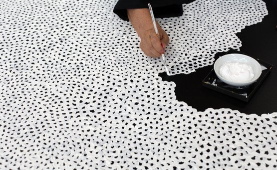 Yayoi Kusama Infinity Nets Black White Painting 