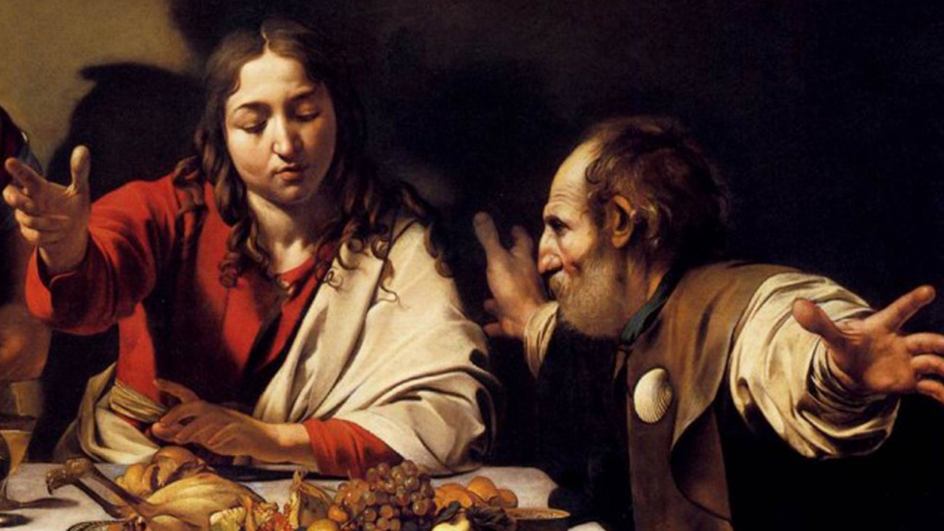 The Supper At Emmaus Caravaggio Chiaroscuro Style