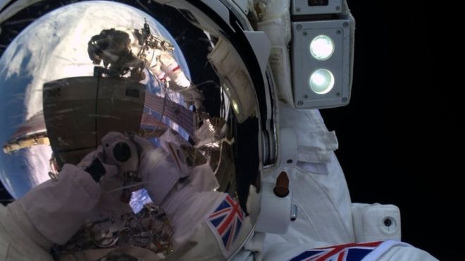 Tim Peake Spacewalk Perfect Selfie