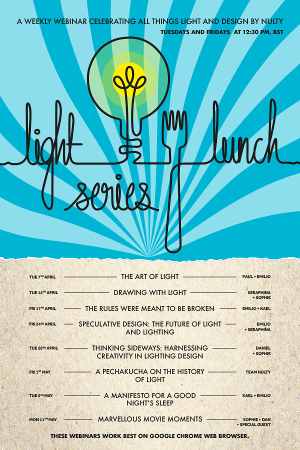 The Light Lunch Series By Nulty Lighting Design Webinar Poster