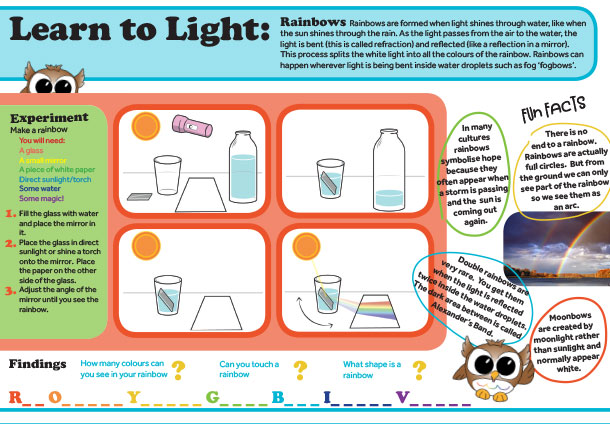 Learn To Light Rainbows Worksheets Childrens Educational Resource Nulty