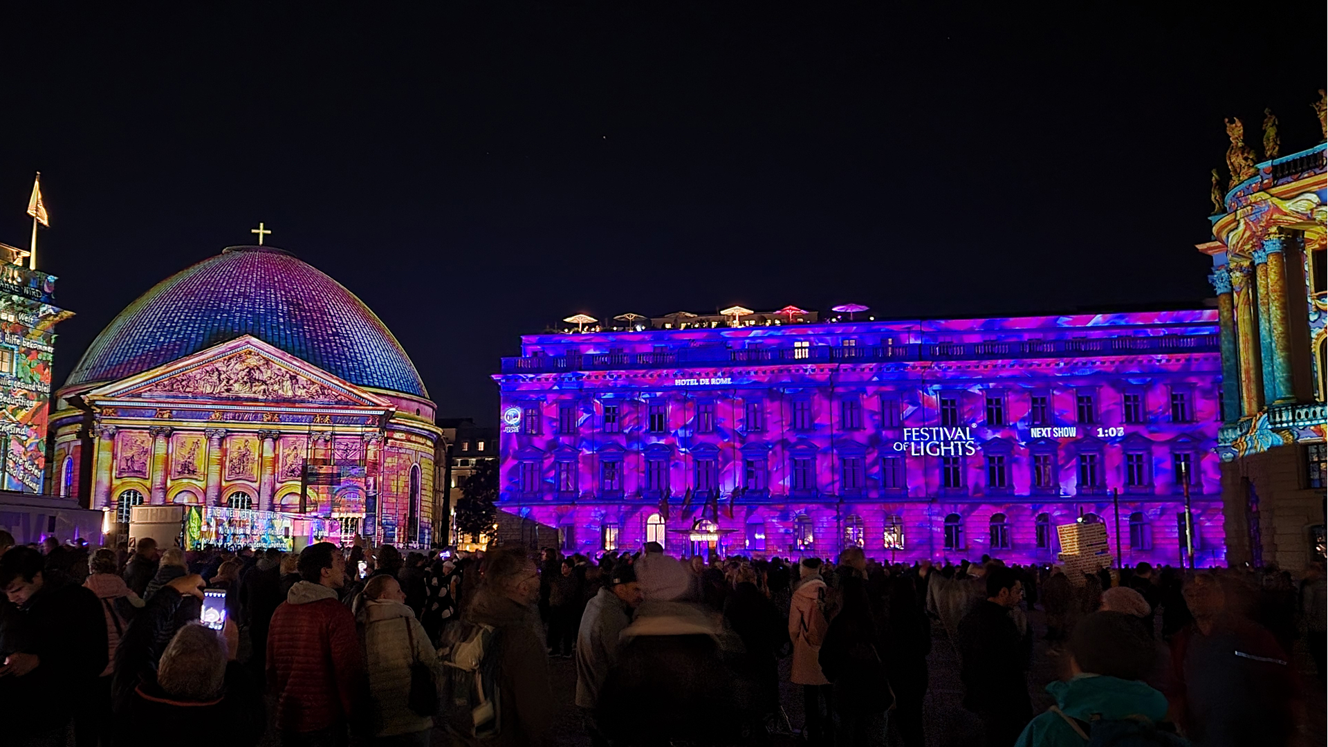 Berlin Festival of Light Purple Building Projection