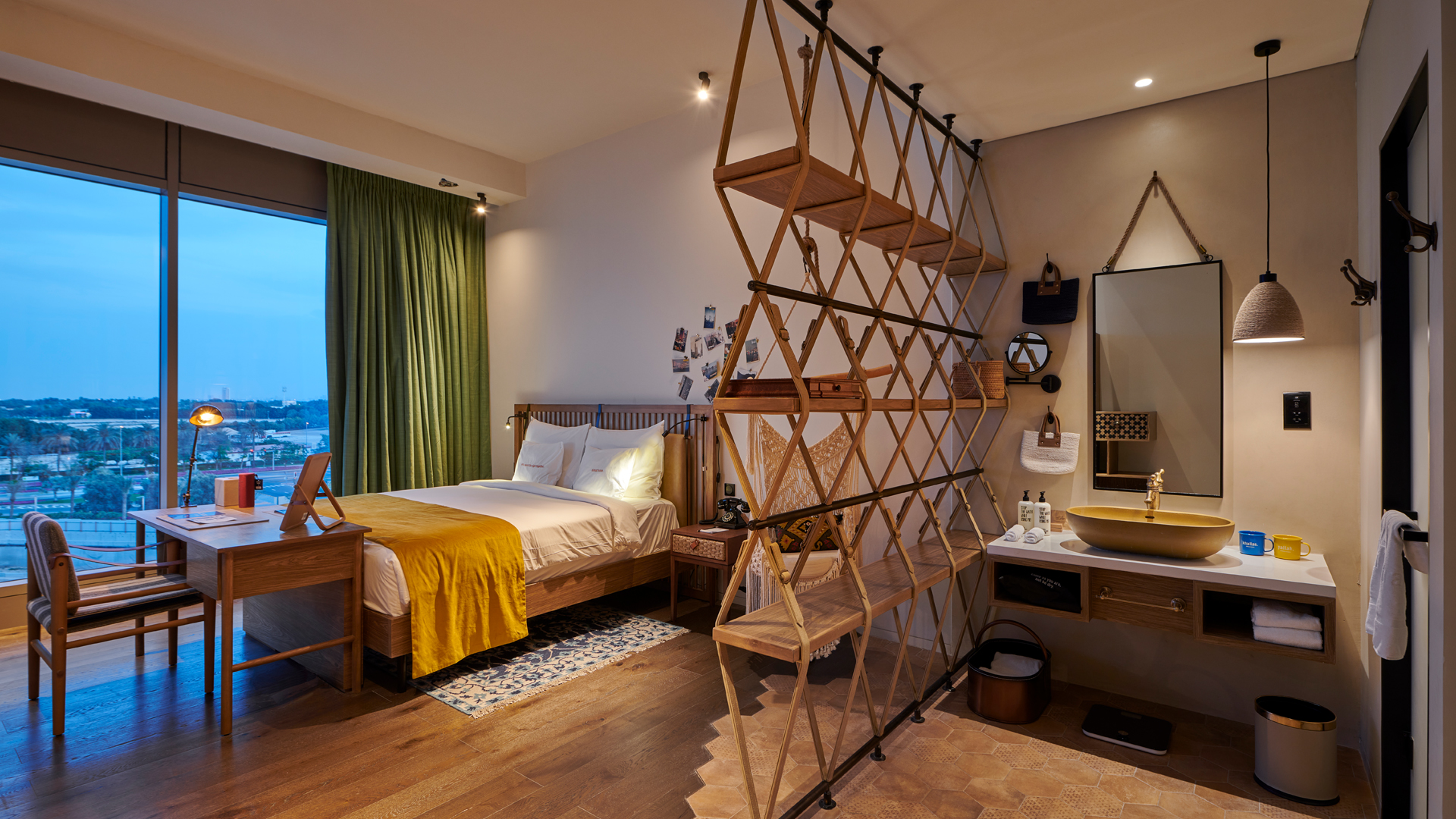 25hours Hotel One Central Dubai Bedroom Eclectic Characterful Interior Layered Lighting Scheme Designers Nulty