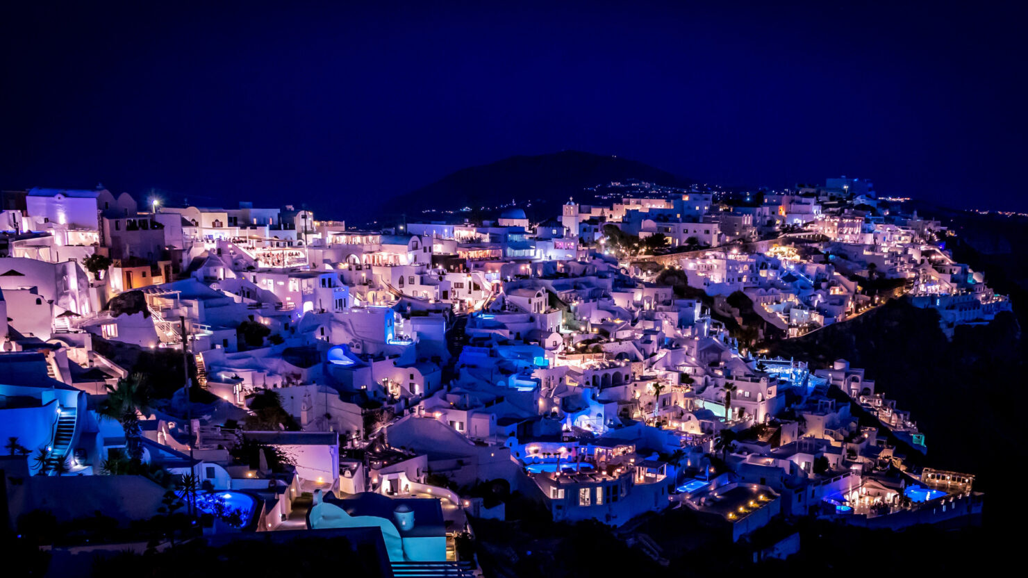Greece at night