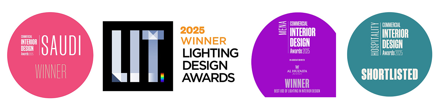 CID Awards 2025 Winner & Shortlist Logos & LIT Lighting Design Awards 2025 Winner Logo