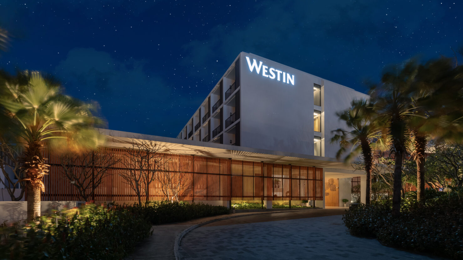 Westin cam exterior evening